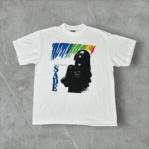 Vintage 90's Sade Love Deluxe Size XL Single Stitch Reprint Album White T-Shirt